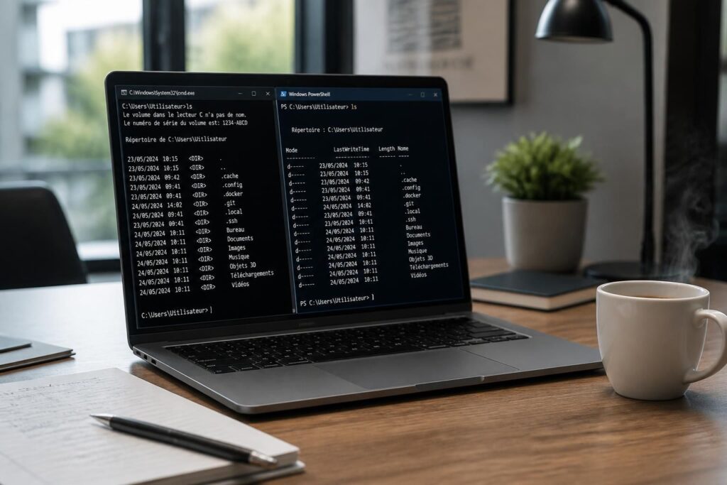 apprenez à utiliser la commande ls sur windows avec cmd et powershell pour lister facilement les fichiers et répertoires.