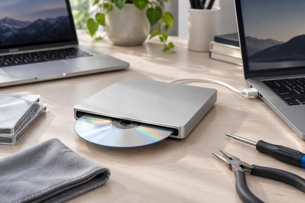 découvrez les usages de l’apple usb superdrive, ses compatibilités avec mac et pc, ainsi que les pannes fréquentes et les solutions de réparation.