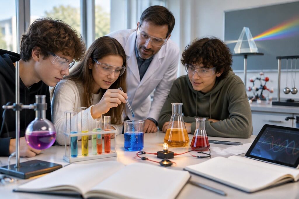 découvrez le programme de physique-chimie intégrée au lycée et accédez à des ressources pédagogiques pour accompagner élèves et enseignants.